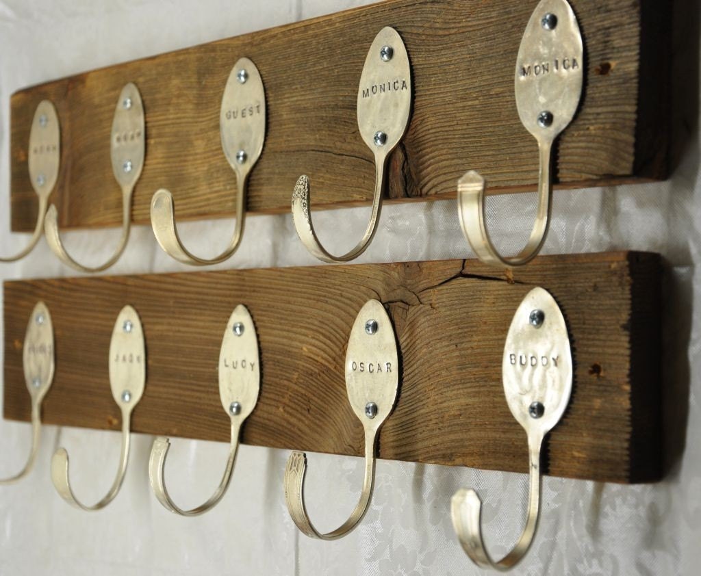 1 Personalized Spoons Coat Rack