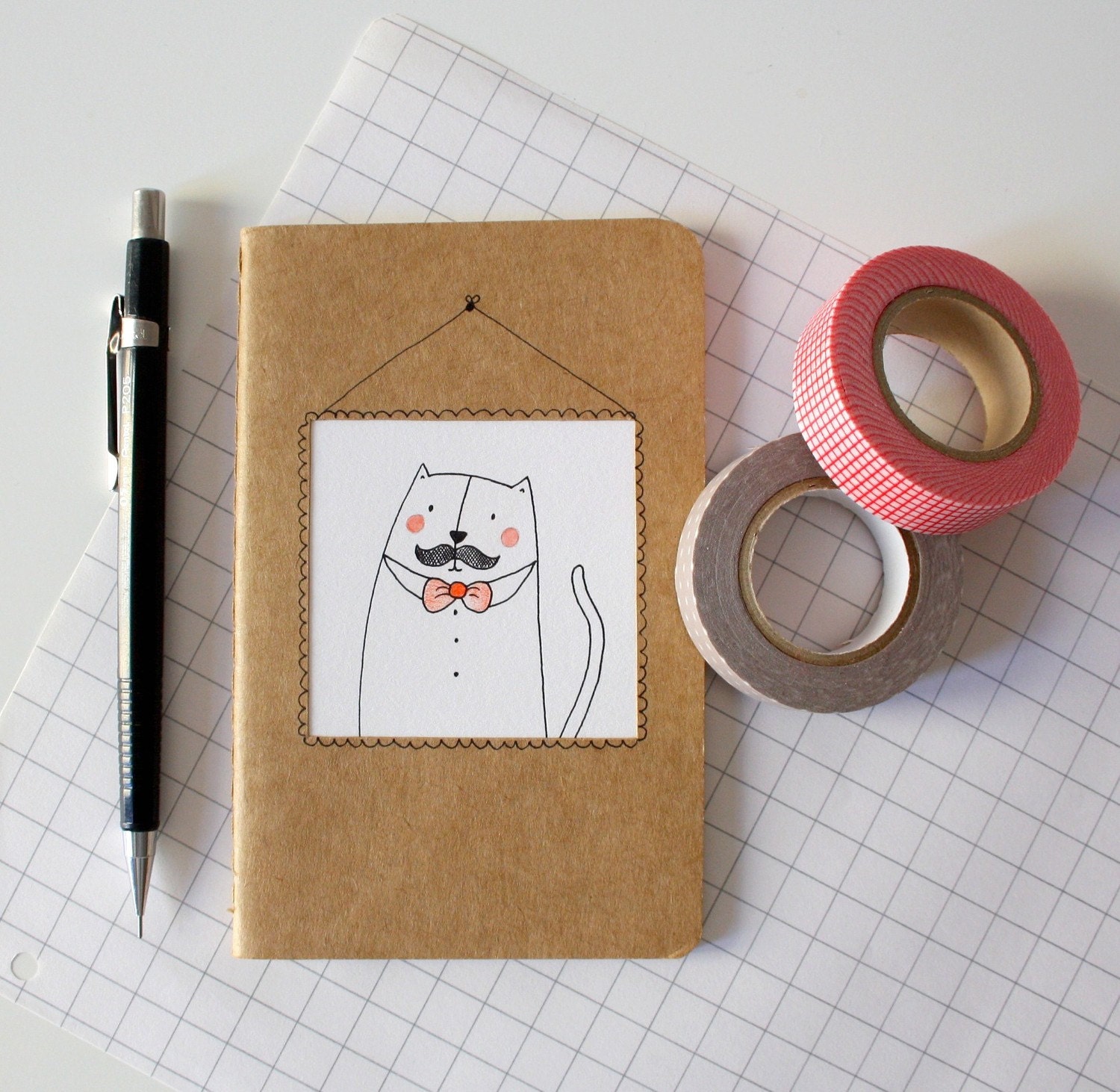 unique altered moleskine journal - SMALL