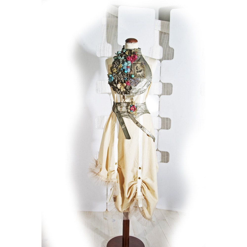 Silk and Roses Harness Fashion Accessory  Handmade to order