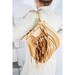 Leather Bag Natural Beige Honey Fashion Accessory bohemian Nordic urban - Shaman purse Scandinavian Lapland art wear