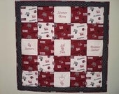 OKLAHOMA SOONERS Embroidered Baby Quilt Hand Tied