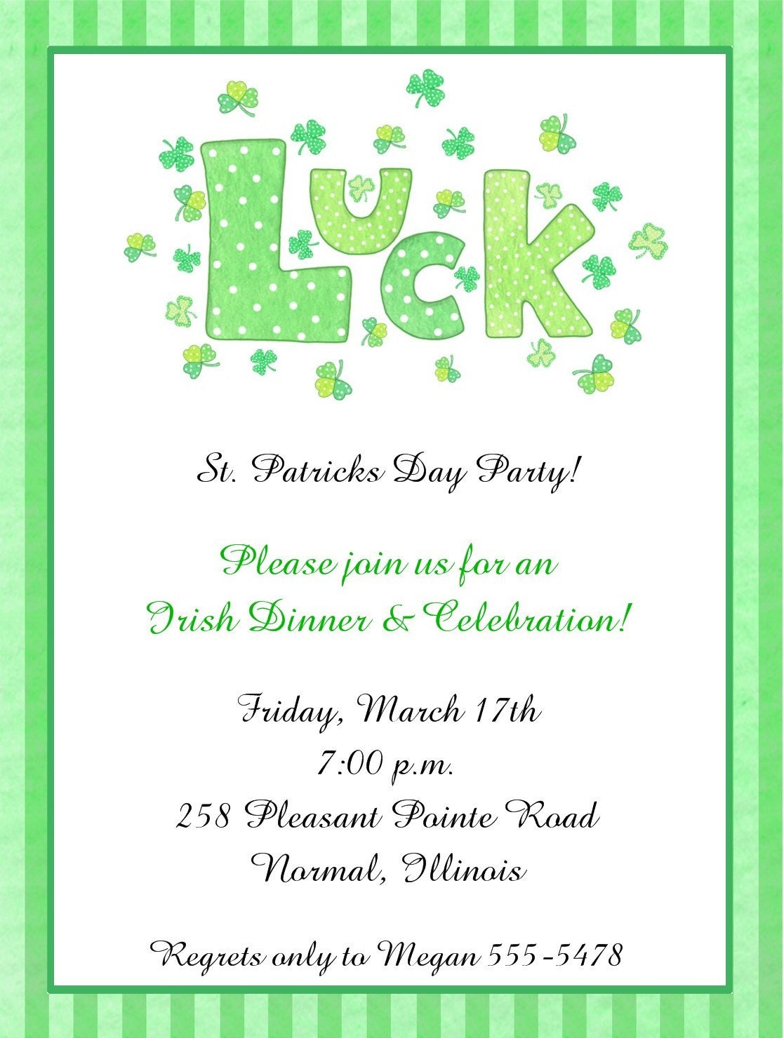 Luck of the Irish, St Patricks Day Invitations Il_170x135