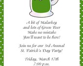 Mug of Green Beer St Patricks Day Invitations Il_170x135