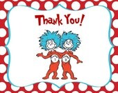 Dr Seuss Thing 1, Thing 2 Thank you cards Il_170x135