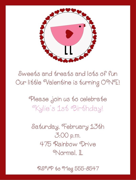 Love Bird, Valentines Day Invitations Il_570xn