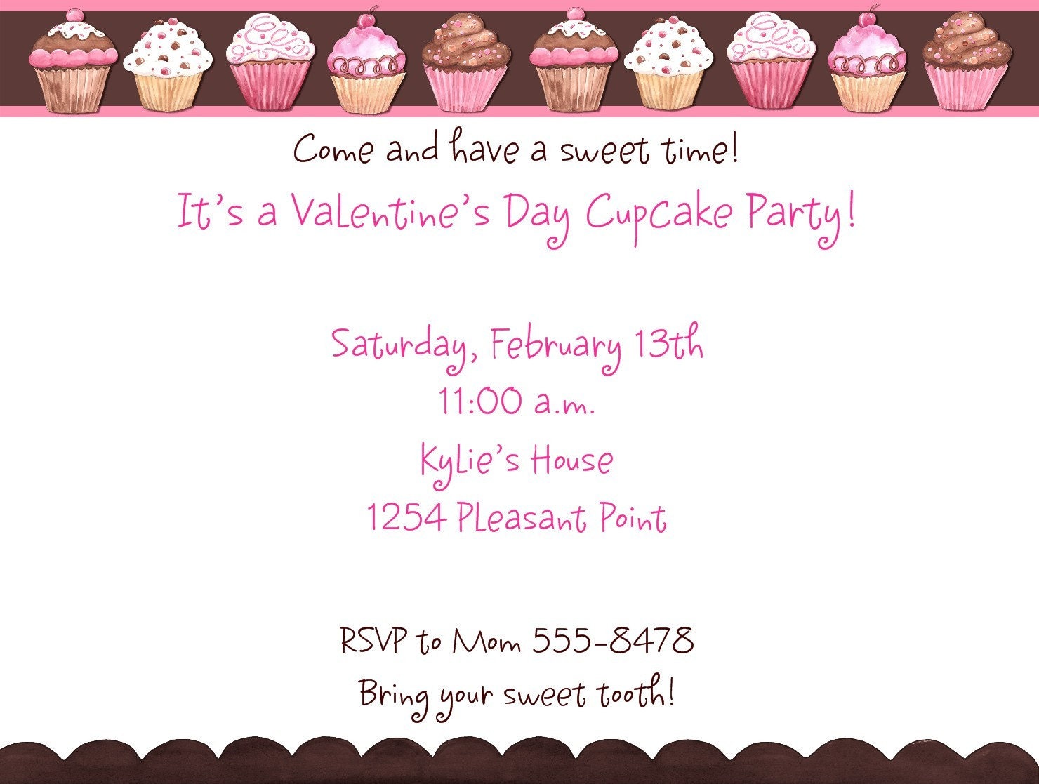 Valentines Day Cupcake Party Invitations Il_570xn