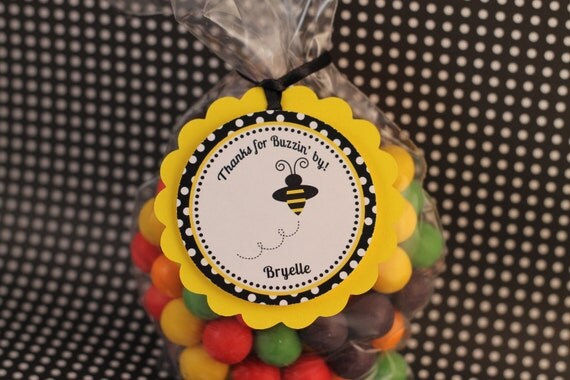 Bumblebee Baby Shower Birthday Party Favor Tags Il_570xn