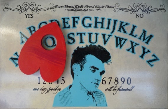 Handmade Custom Screenprinted Morrissey Ouija Board