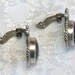 Vintage Earrings Sterling Onyx clip on Mexico