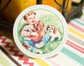 Little Boys Vintage Circle Tags - Set of 12