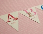 Baby ABC Bunting flags - 4" tall- Set of 26