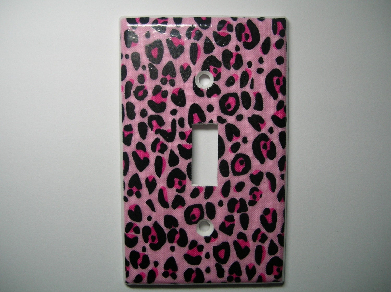 Pink Leopard - Cheetah Spots Light Switch Plate Cover / Nursery (STANDARD SIZE)