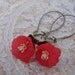 Red Lucite Flower - My Love Blooms for You Earrings