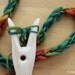 Hand-made wooden lucet -knitting fork-