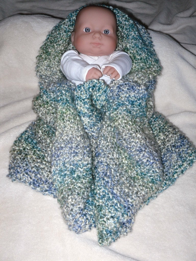 Sale Hand Knitted Baby Blanket