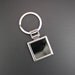 Square Key Ring Key Fob Finding with Gift Pouch, 5 Sets