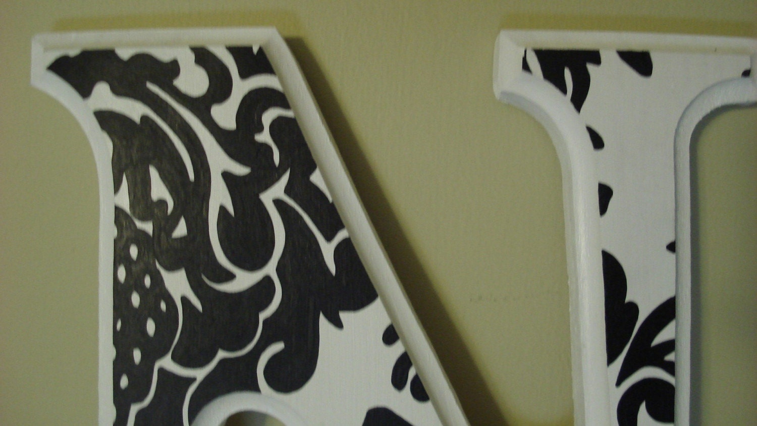 handpainted wooden letter N: any letter available