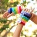 Rainbow Fingerless Gloves
