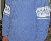 Cotton Basket-Weave and Fair Isle sweater