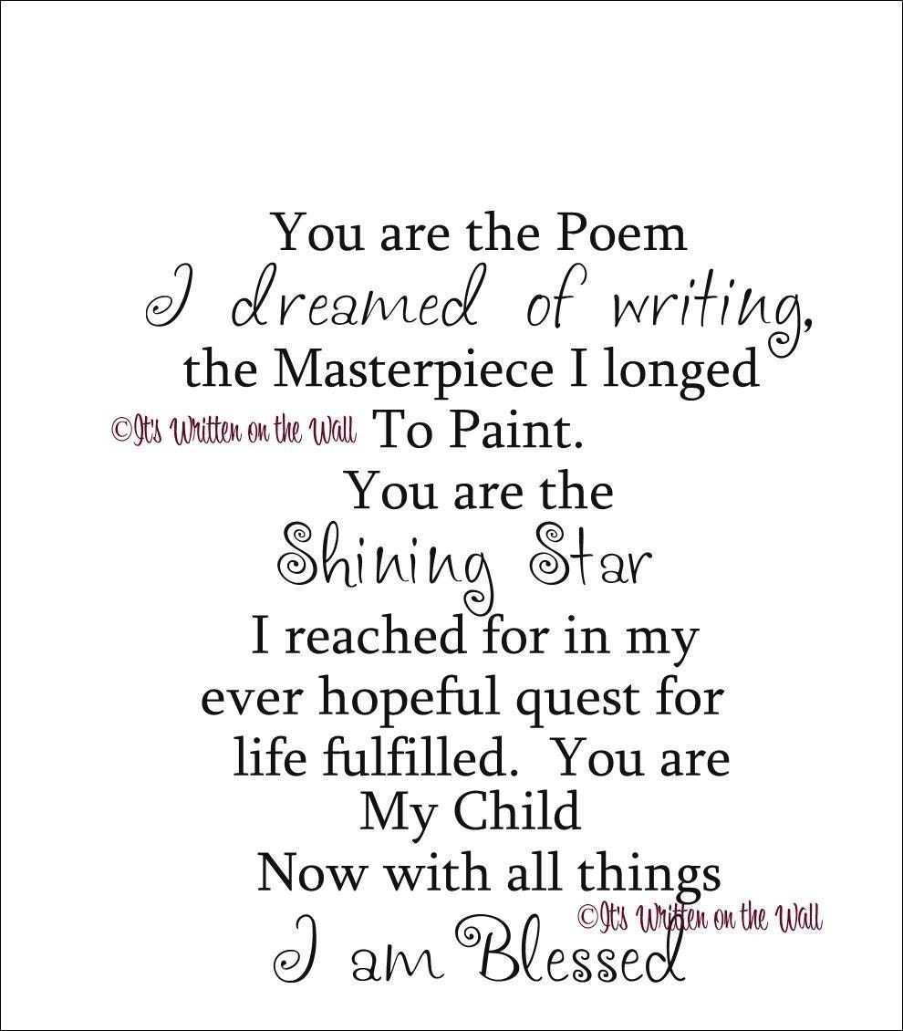 You are the Poem I Dreamed of Writing Vinyl Lettering Wall Saying SHIP IS ONLY 2.99 for Unlimited Purchases