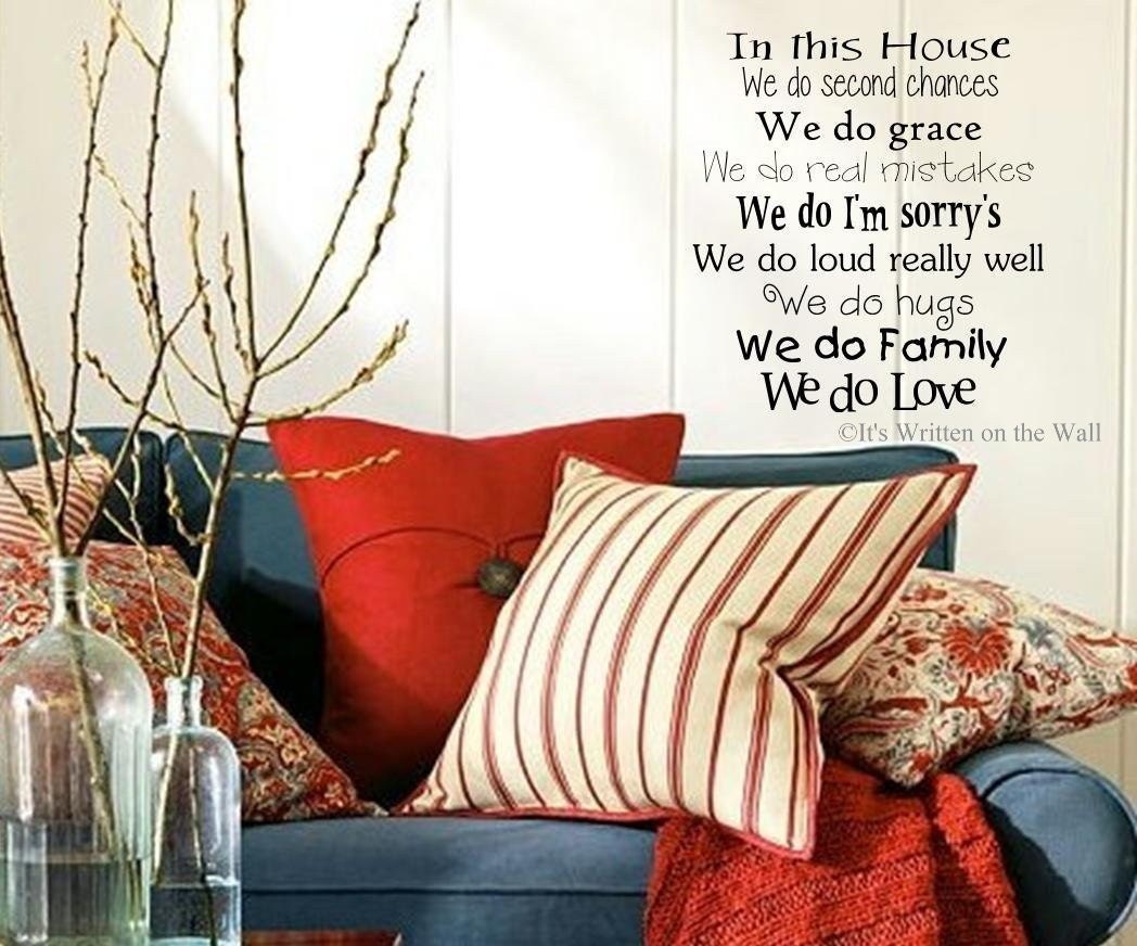 In this House We do second chances....16x15 Vinyl Lettering Wall Saying HAVE 61 COLORs-Ship is only 2.99 for UNLIMITED Items