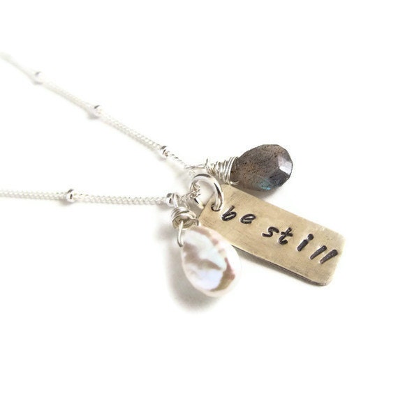 Be Still Charm Necklace - Inspirational Necklace