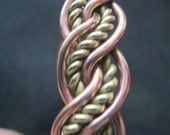 Copper Brass woven plaited Celtic Mens Bracelet