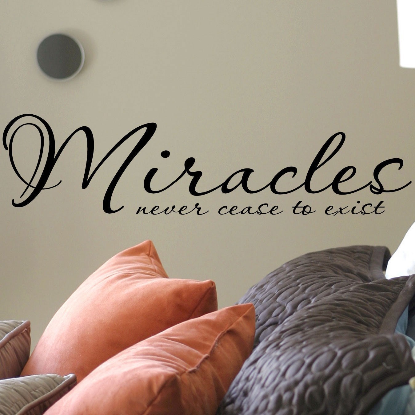 Miracles Never Cease To Exist vinyl lettering wall sayings home decor decal art quote sticker 5.5 x 22