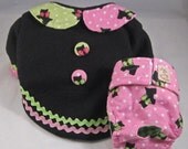 Dog Sweaters and Diaper Sets Pink Green Scotties