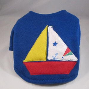 Sailboat Dog Sweater for Small Dogs Chihuahuas, Yorkies, Maltese