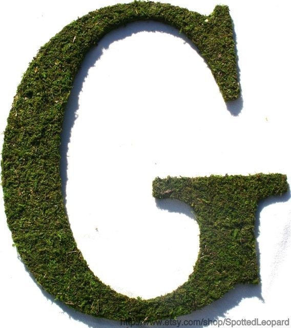 Moss Covered 24 Inch Wedding Wreath Letter Initial Monogram