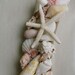 SEA SHELL Covered 12 Inch WEDDING Initial Letter Monogram Door Wreath