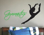 Gymnastics Wall Decal - Girls Bedroom Sports - Vinyl Wall Art - Wall Graphic - Dance - Jump - Gym - Exercise - Quote - Matte Vinyl Lettering