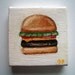 Original Mini Cheeseburger Oil Painting 2x2