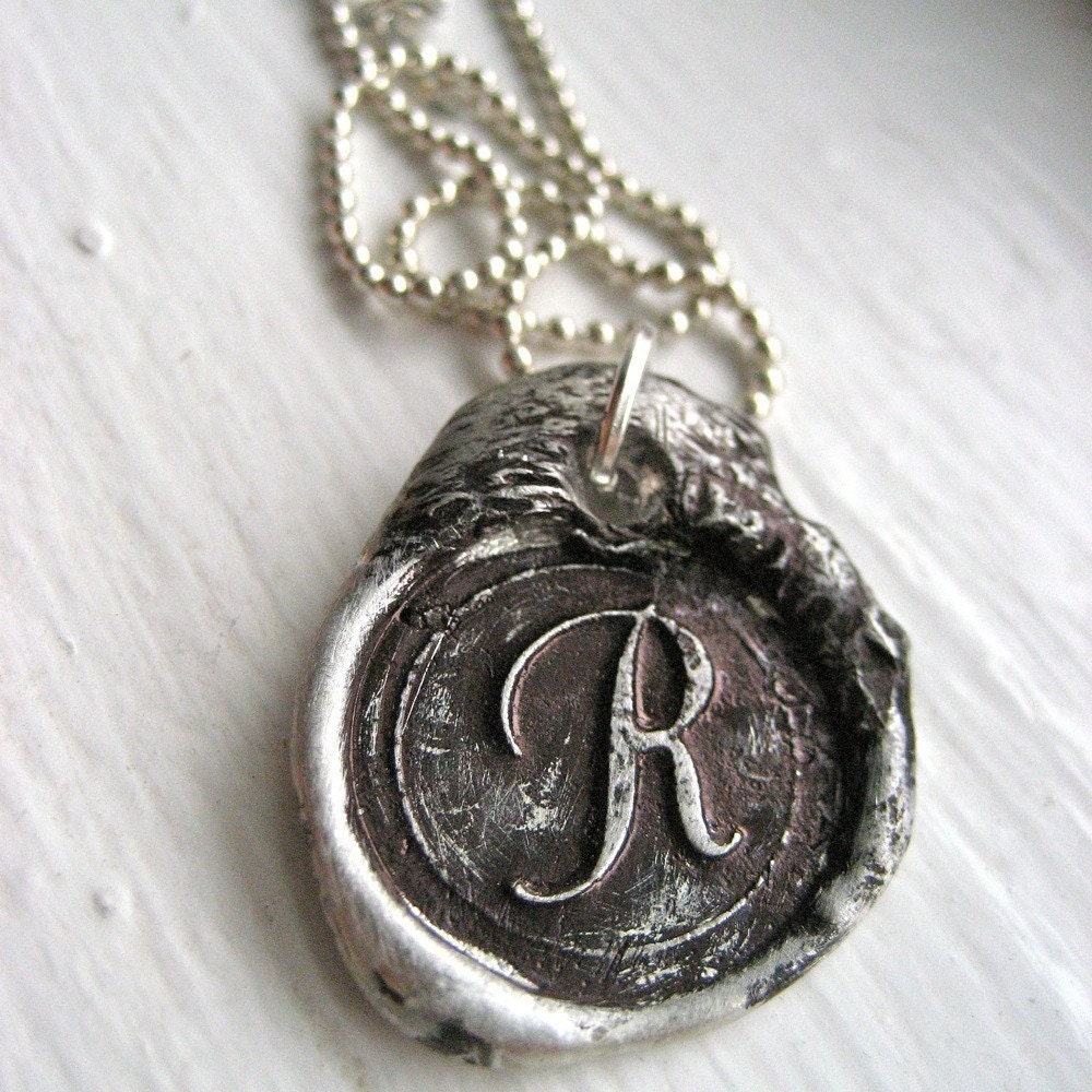 Nostalgic Initial letter drop necklace