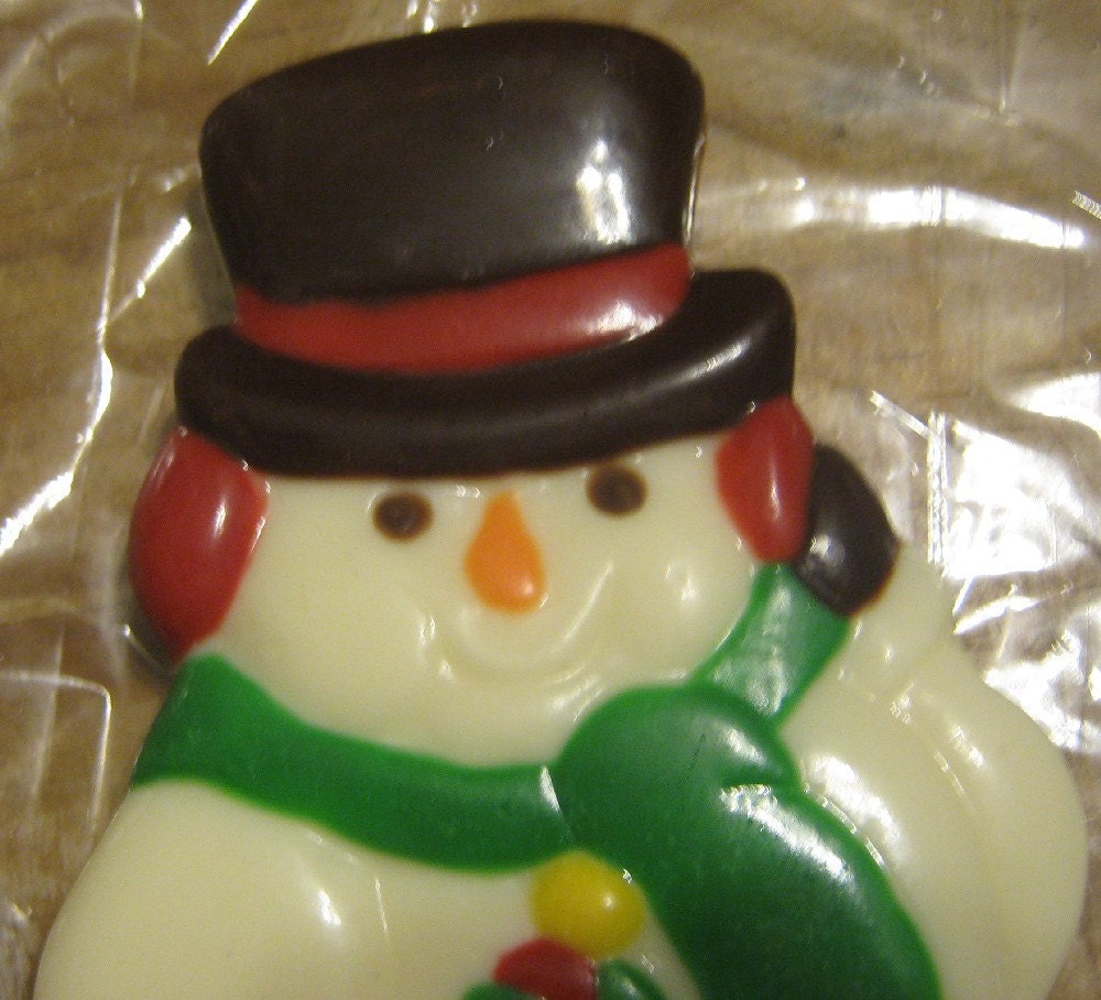Adorable Solid chocolate snowman