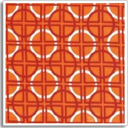 Rober Kaufman Fabric - Circles Orange - Metro Living Collection 1/2 yard