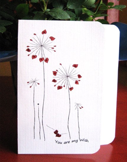 valentine card Your are my wish  Special Delivery