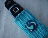 Cell Phone Pouch Teal Awesome Mobile Phone Case Coin or Money Poke iPod Bag Can Loop Unto Jeans or Bag