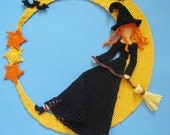 Stella Luna Doily Crochet PDF Pattern Witch Halloween Doily