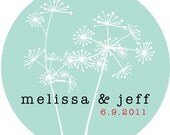 Promotional Stickers, Favor Tags, Custom Labels - 100 Stickers 2 inch round -  Calm NA007CI