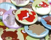 50 Custom 2.25 inch Magnet Favors - Woodland Creatures Mix