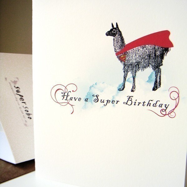 Llama Birthday Card