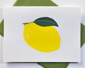 Letterpress Printed Citrus Note Cards - The Lemon Set of 6