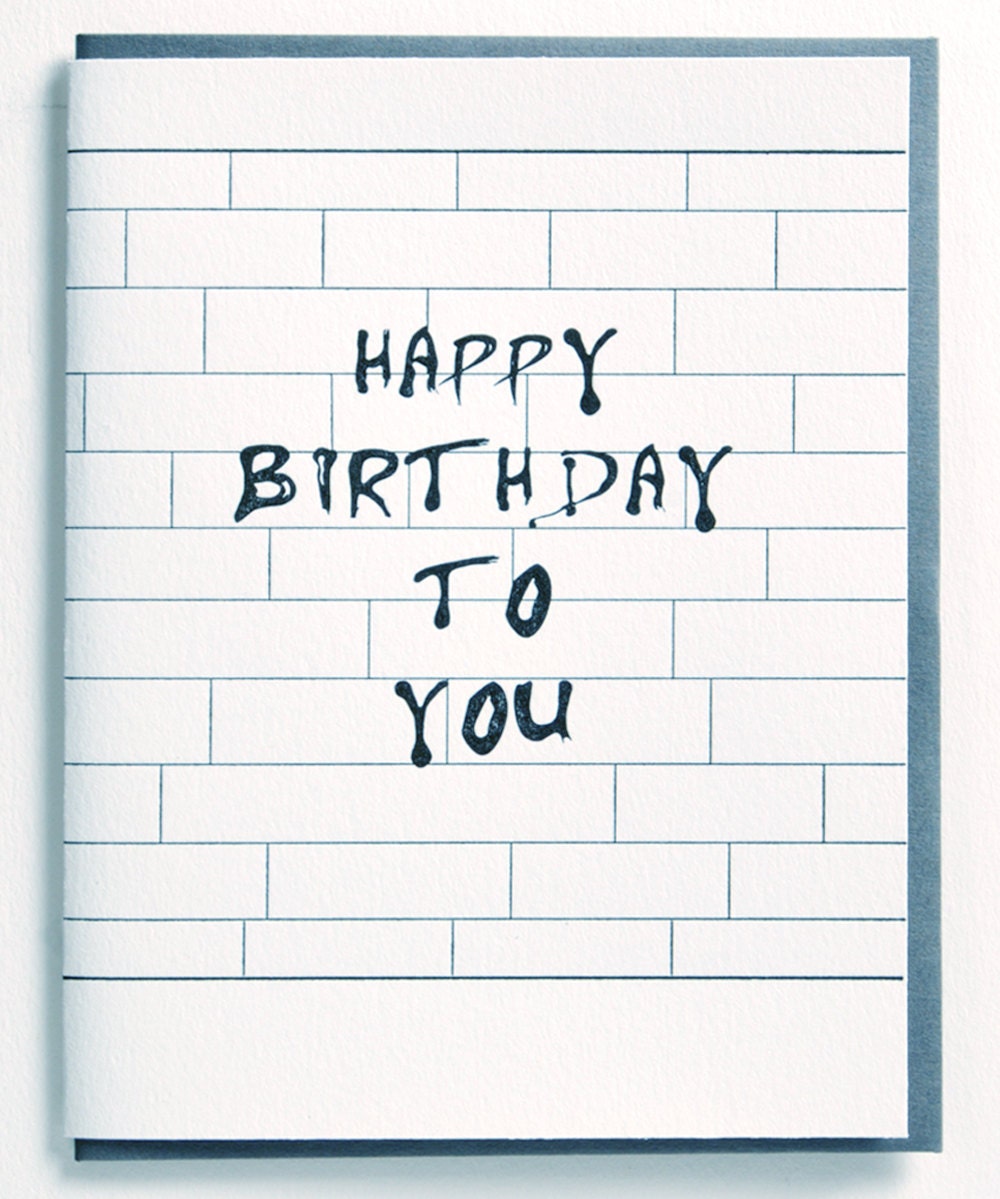 Happy Graffiti Birthday Letterpress Card