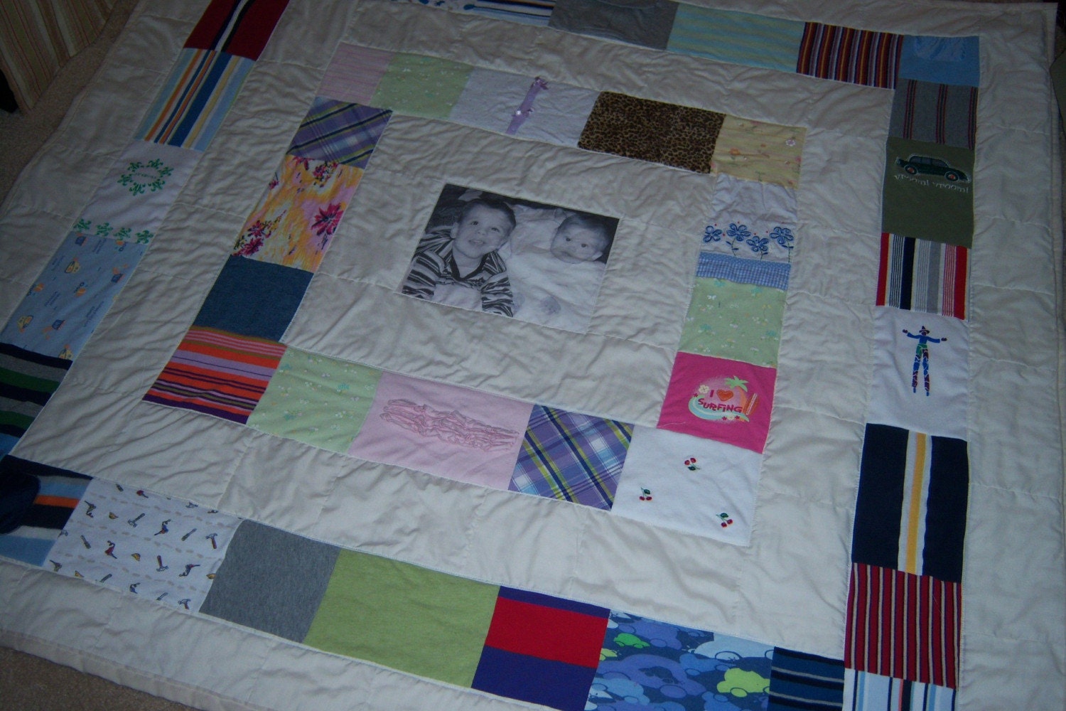 Custom Baby Clothes Quilt