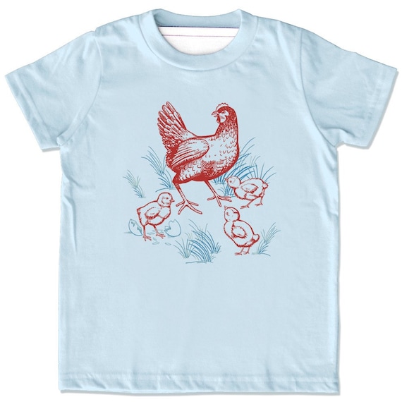 Organic Farm Chicken Infant Bodysuit, organic cream short sleeve, baby and kids sizes, Hen & Chicks design