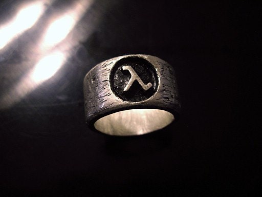 Half Life Lambda Logo Ring - Geek Jewelry Custom Made