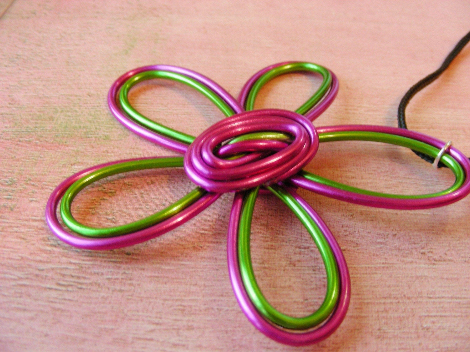 Double Daisy Wire Necklace - Choose Your Color combo