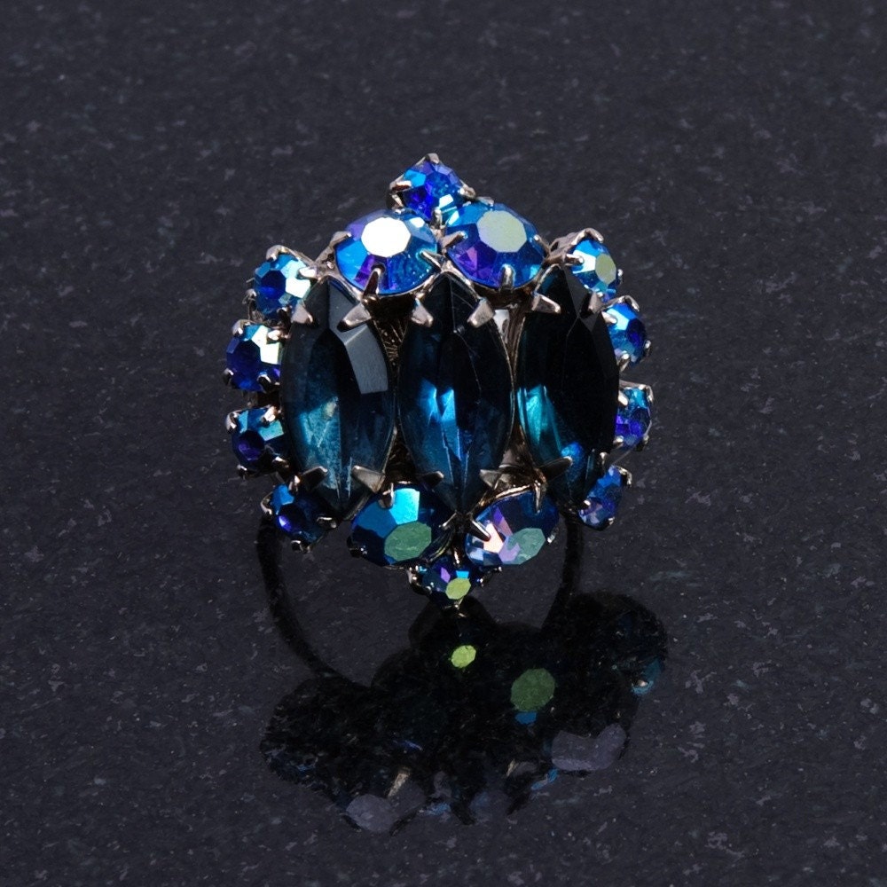 Ocean Blue Marquise Cocktail Ring